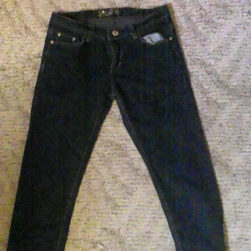 Black/Blue Skinny Jeans